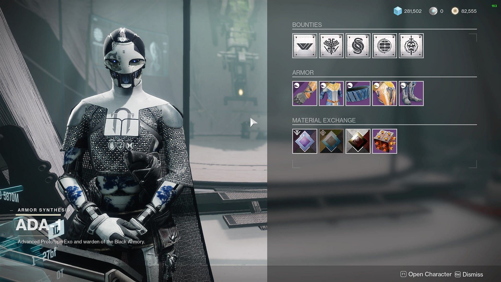Ada-1 vendor in Destiny 2 (Image via Bungie)